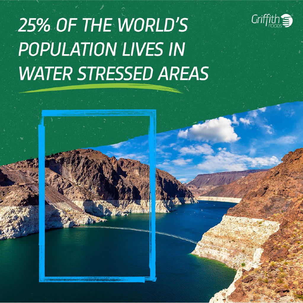 25% of the world's population lives in water stressed areas