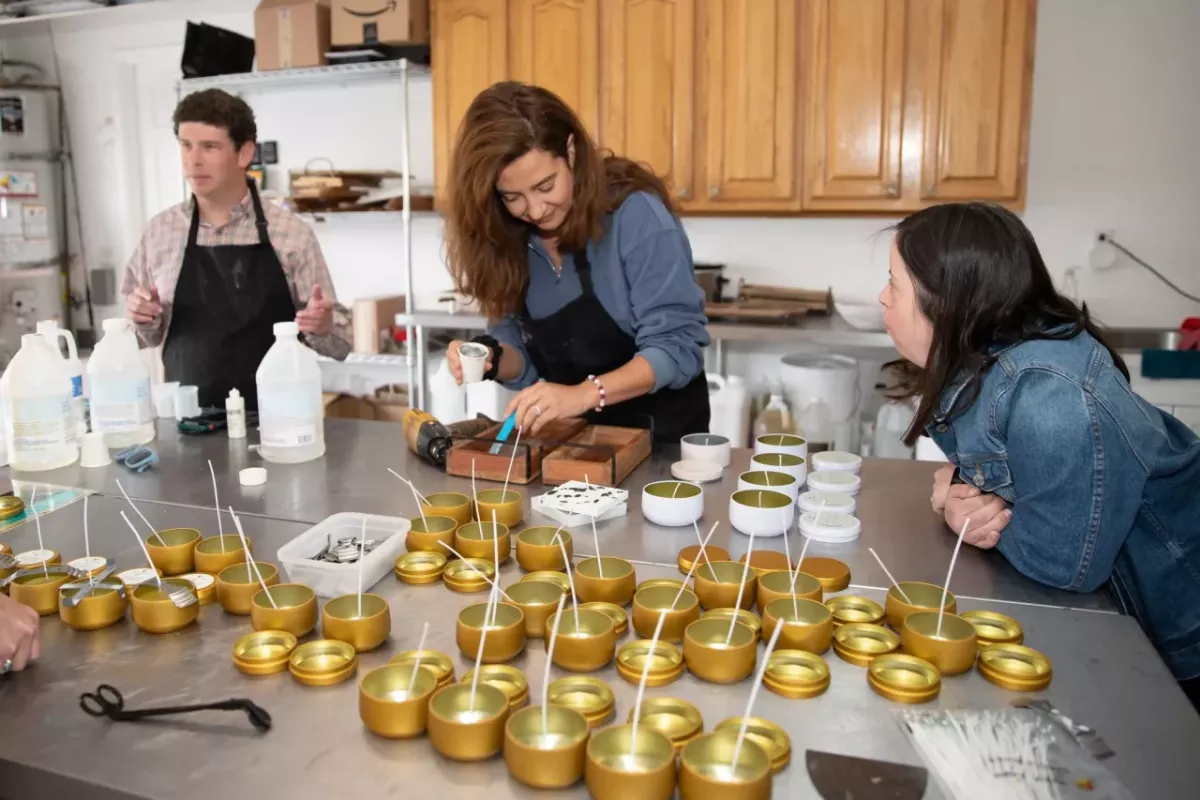 people making candles 