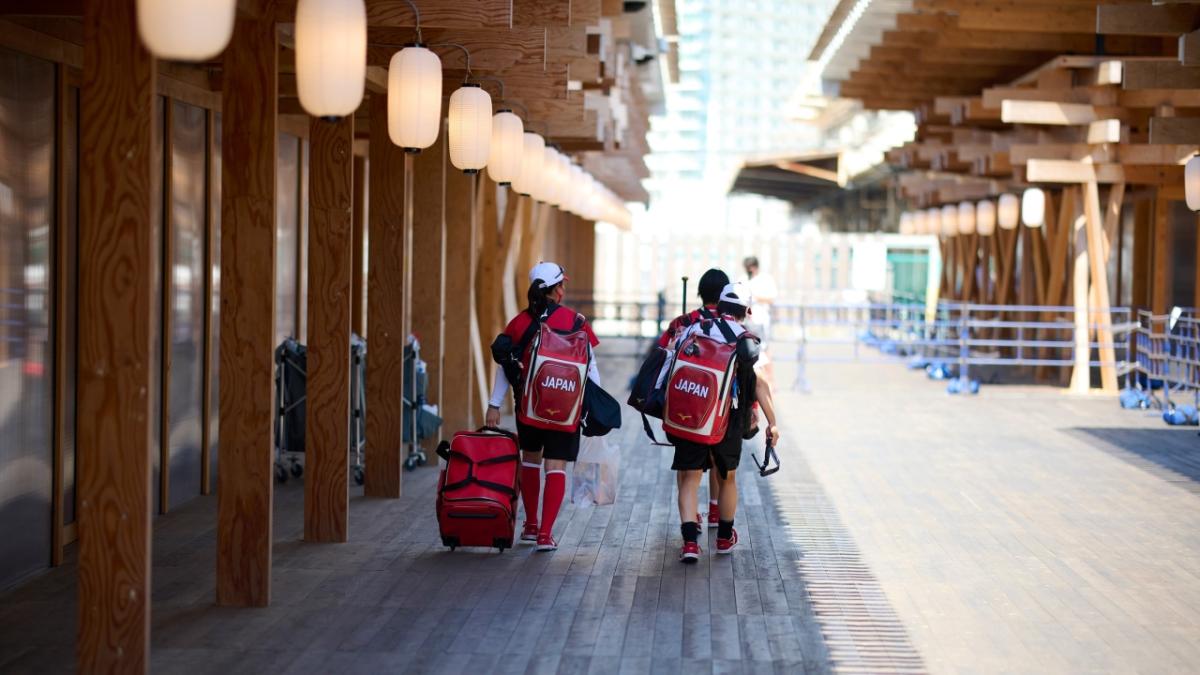 two team Japan members at the Tokyo 2020 Olympics