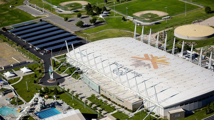 Aerial photo of olympic building