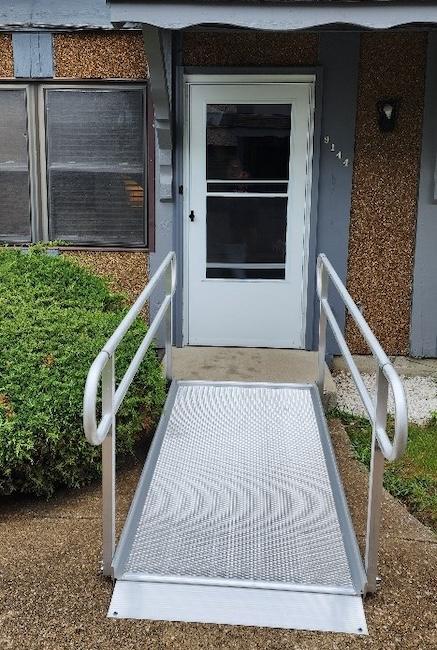 New wheelchair ramp for Ronald's home.