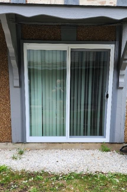 New sliding glass doors for Ronald's home.