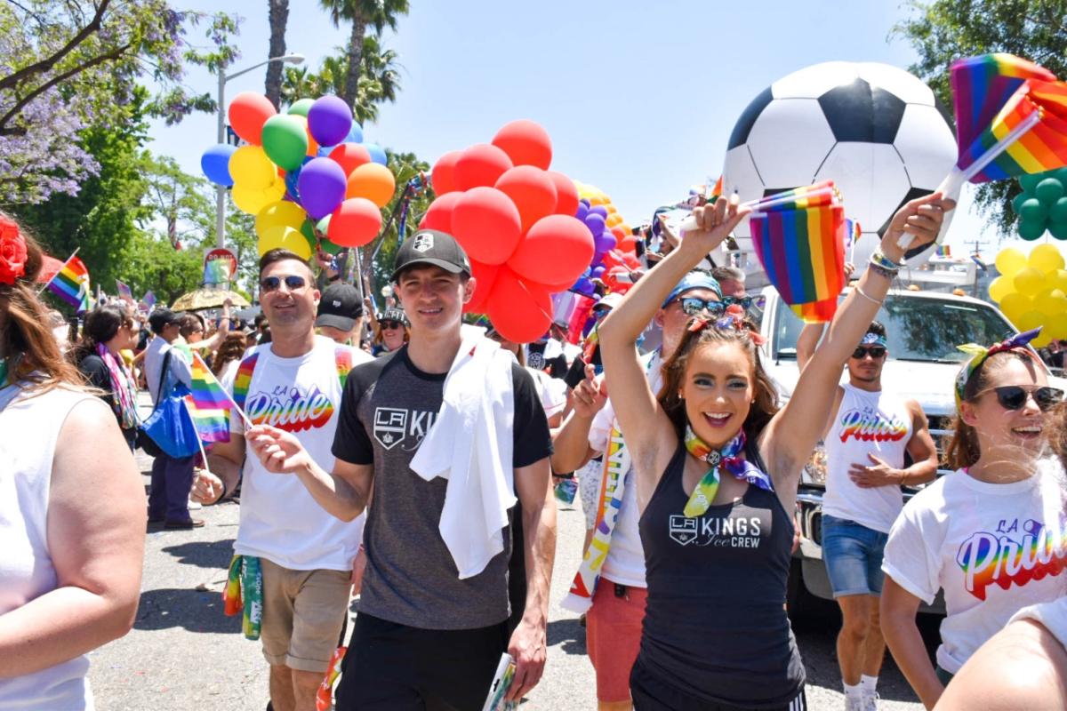 AEG, LA Kings and LA Galaxy employees show their pride at LA Pride 2022, the nation’s second largest Pride parade