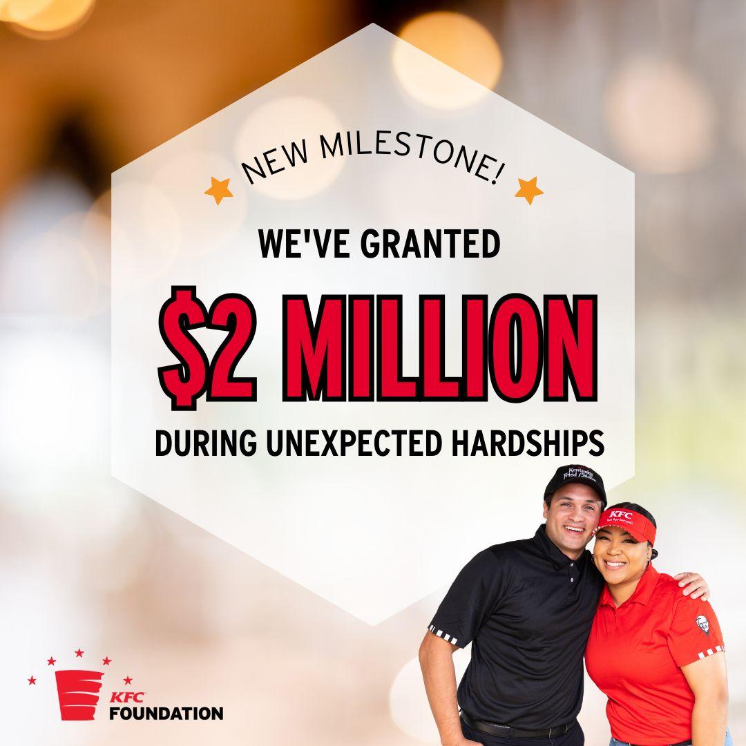 New Milestone! We've Granted $2 Million During Unexpected Hardships