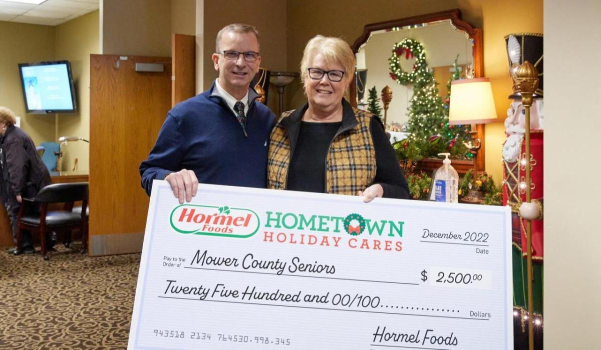 Mower County Seniors check presentation