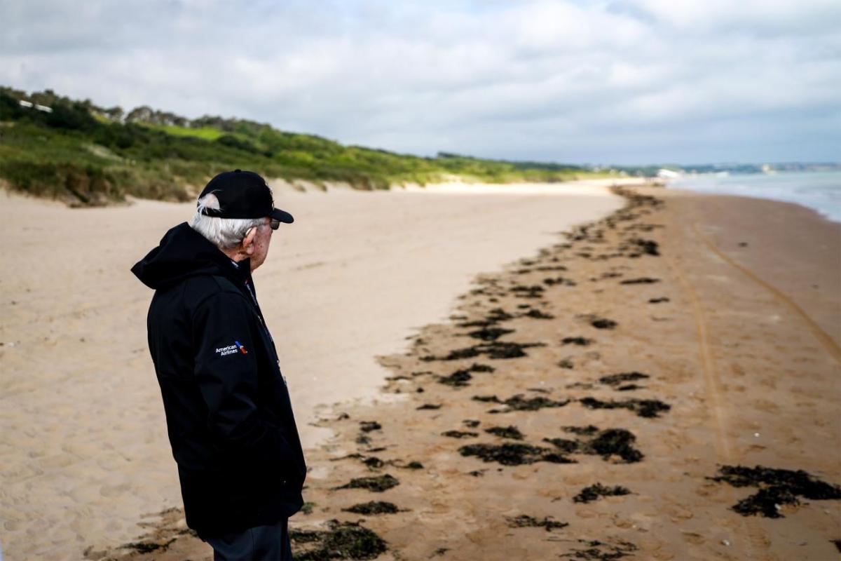 A person stood on the beach