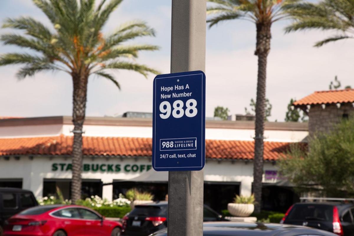  988 Lifeline sign 