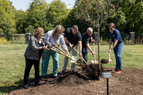 Arbor Day Foundation, Clayton celebrate 5 million trees planted through partnership with ceremonial tree planting.