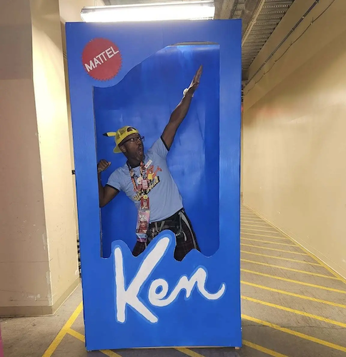 Andre shown in a Mattel "Ken" toy box.