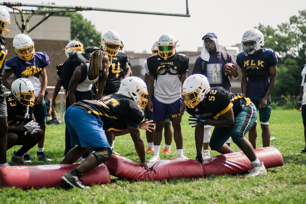 The MLK Cougars practicing ahead of the 2024 season.