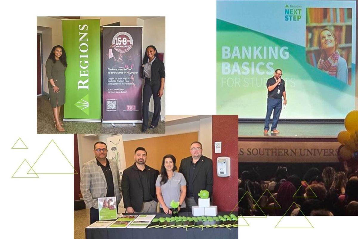 people working at an event
