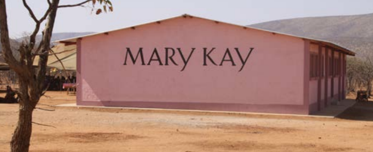 "Mary Kay" written on the back of a building 