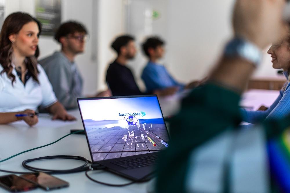Computer screen being used during a meeting