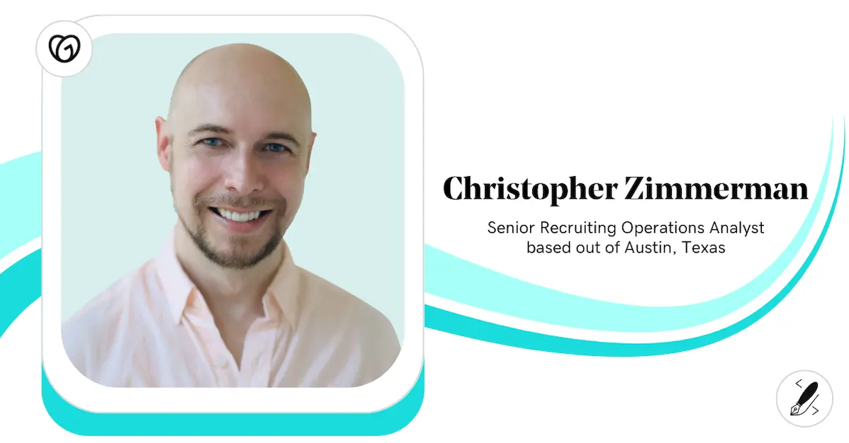 Christopher Zimmerman, Senior Recruiting Operations Analyst, GoDaddy.