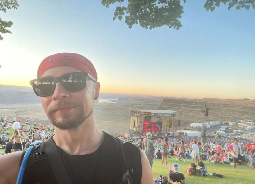 Christopher at a concert.