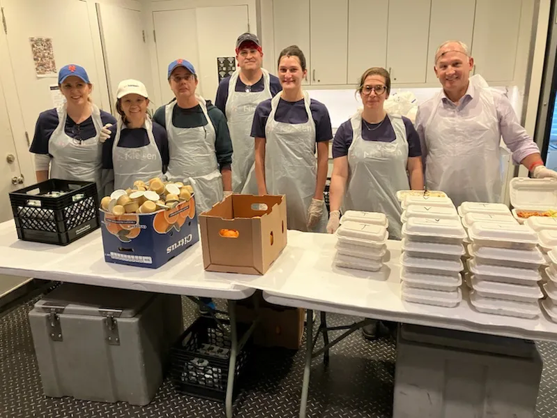 Food packing at Coalition for the Homeless - New York, USA