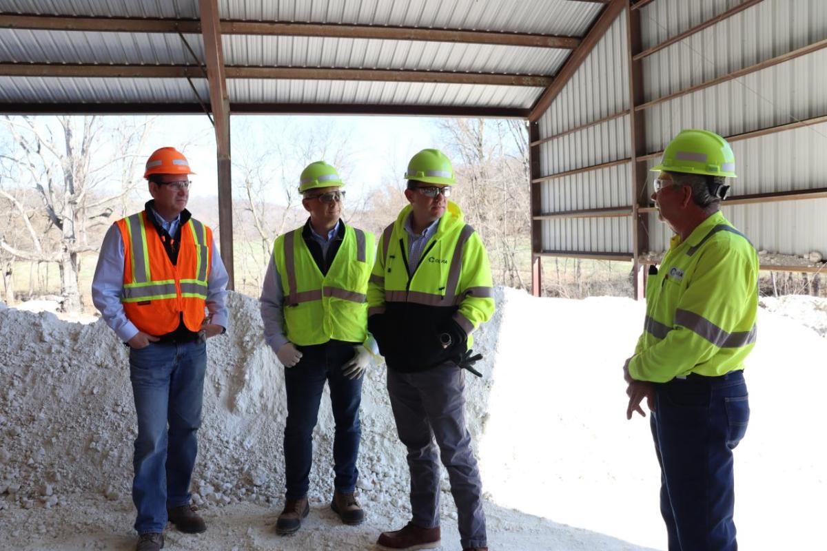 workers inside Covia plant