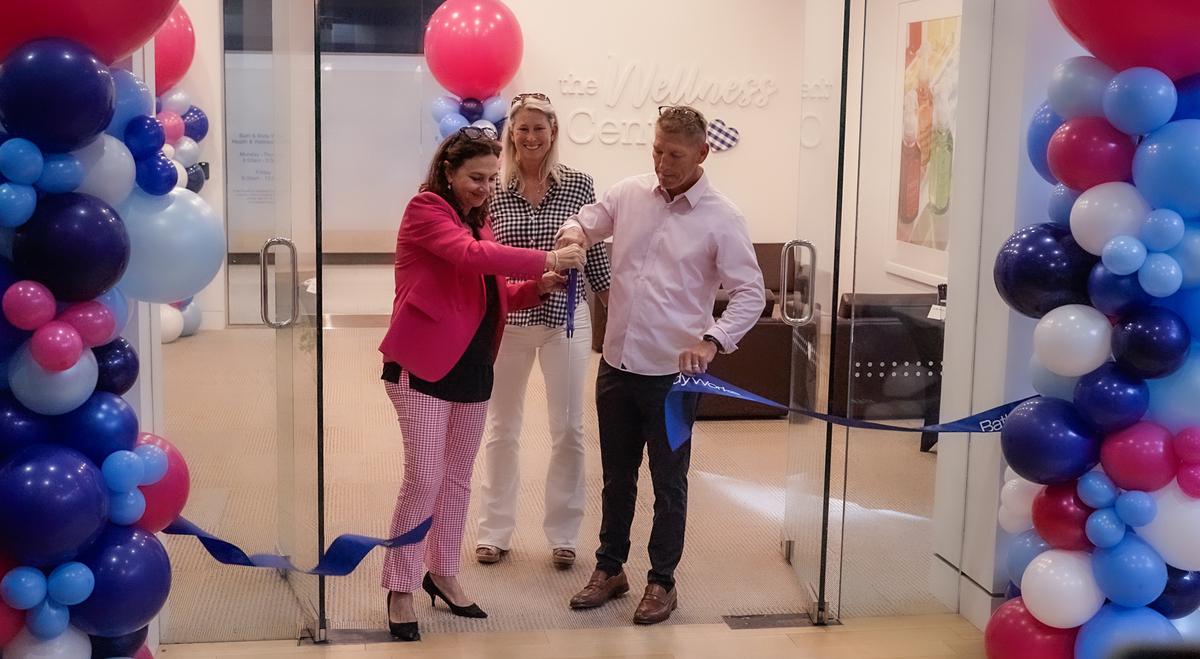 Bath & Body Works CEO Gina Boswell cuts ribbon