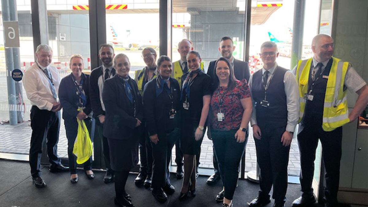 Team photo at Dublin Airport 