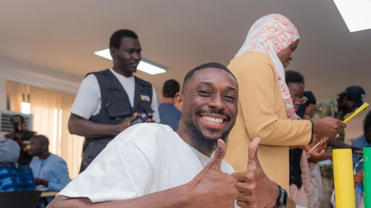 Man giving the "thumbs up" sign