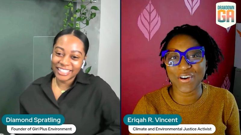 Diamond Spratling and Eriqah Vincent in their Climate Digest Interview