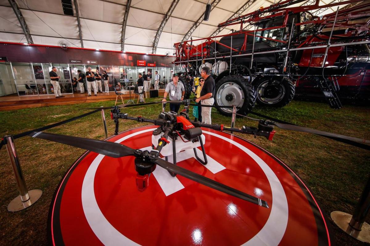 Case IH drone sprayer on display 