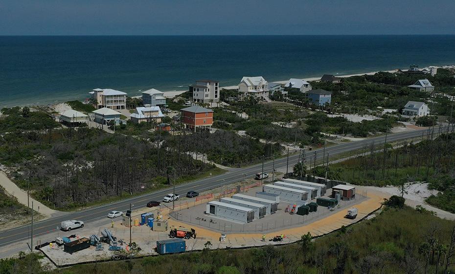 birdseye view of electric facility