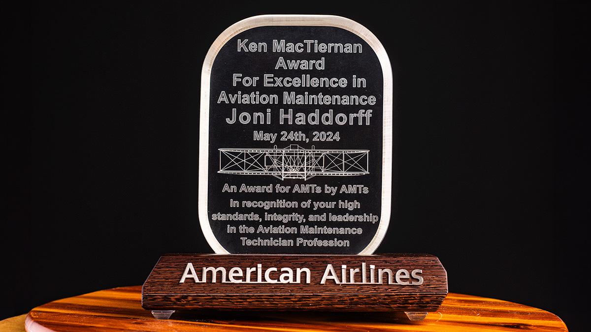 Excellence in aviation maintenance award