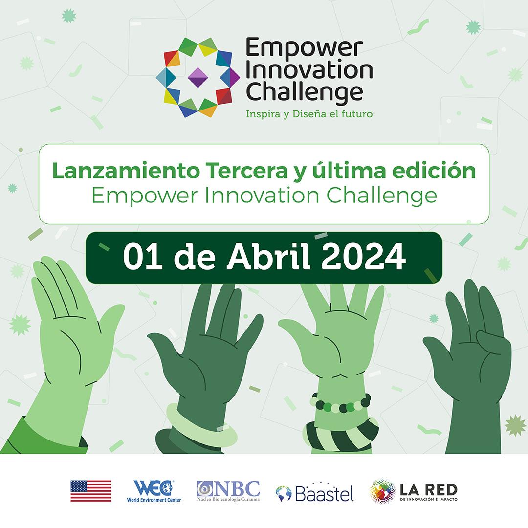 Image with EIC WEC and partners logo with image of hands celebrating. Text reads in Spanish launced 1 April 2024