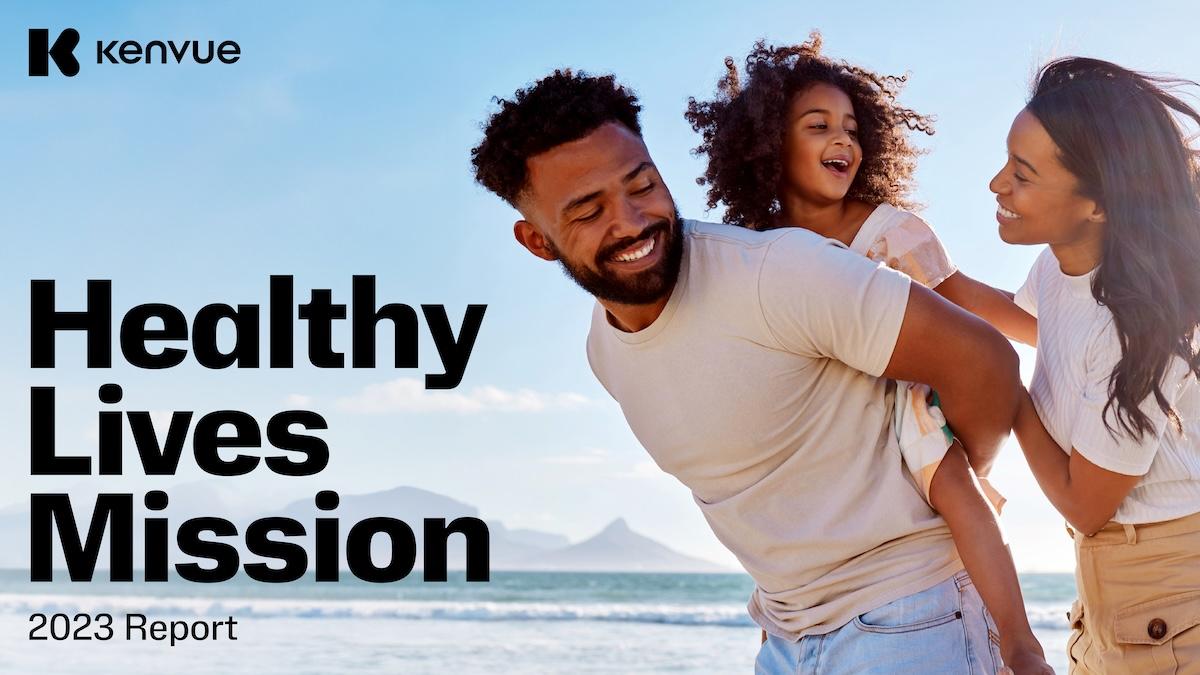 "Healthy Lives Mission" with image of happy people