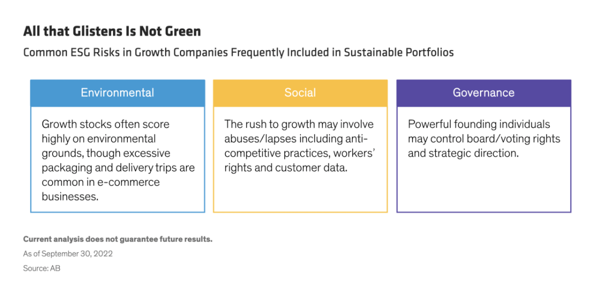 Chart of ESG Risks in Growth Companies