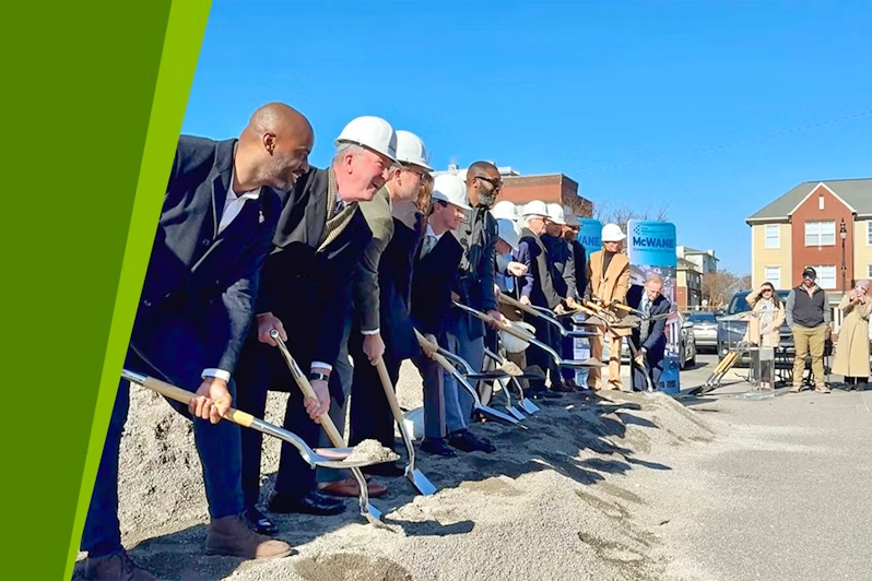 Groundbreaking of the McWane Economic Education Center in Birmingham, Alabama.