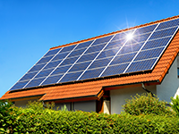 Solar panels on a roof