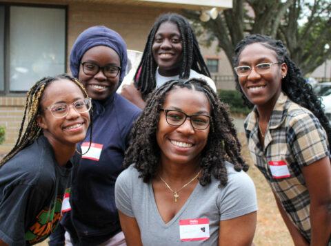 students smiling