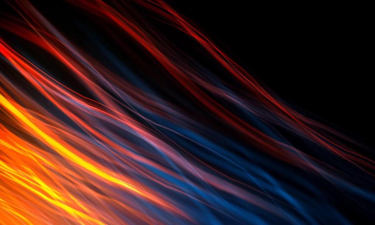 Abstract image of different colours o a black background