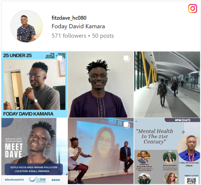 Foday David Instagram profile