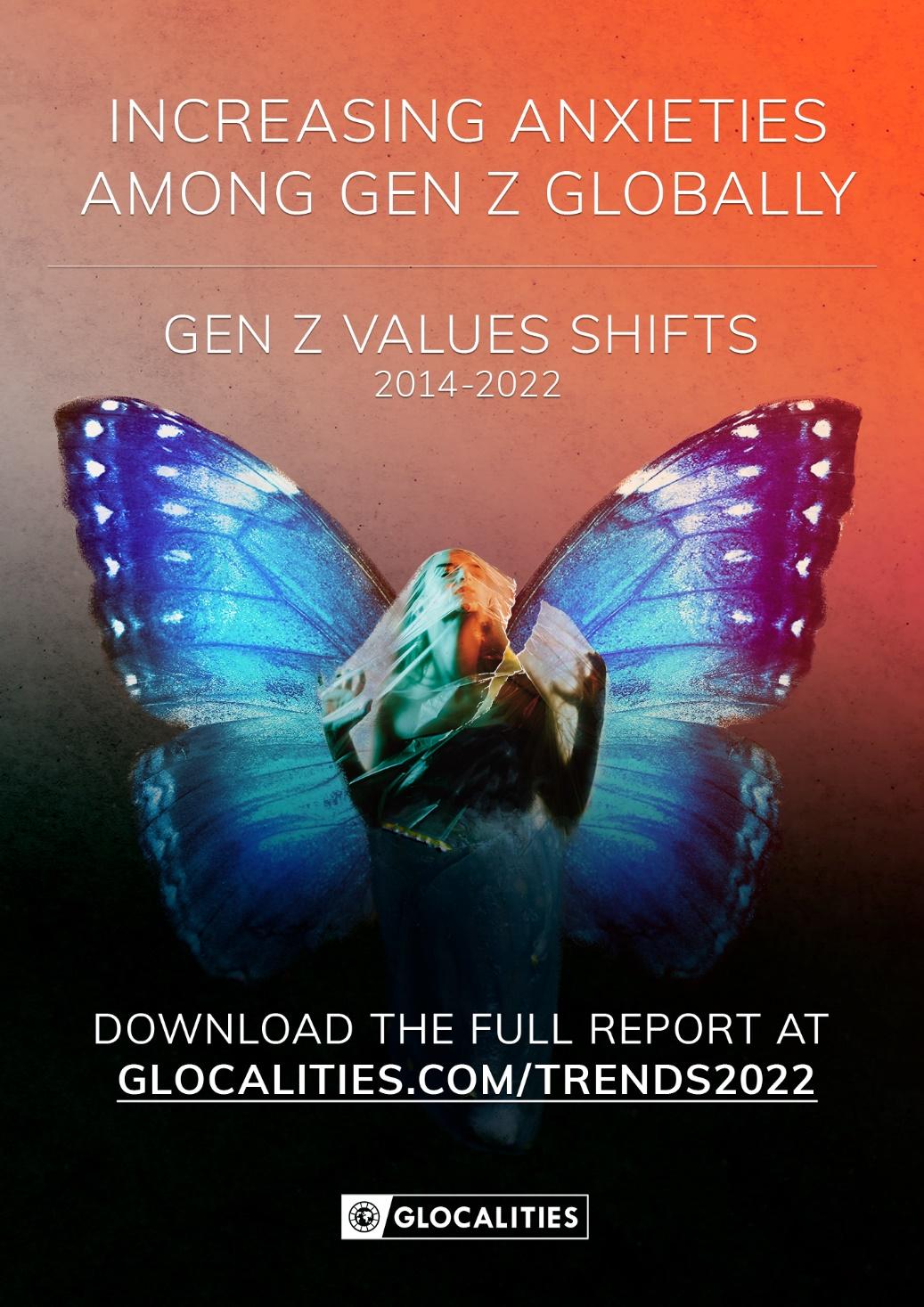 Gen Z Value Shifts with butterfly wings