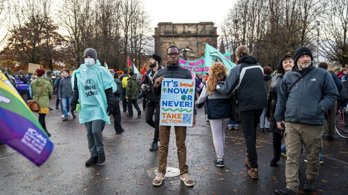 Photo of Azeez Tobu Abubakar a 23-year-old Nigerian climate activist and a member of the Global Citizen Fellowship Program