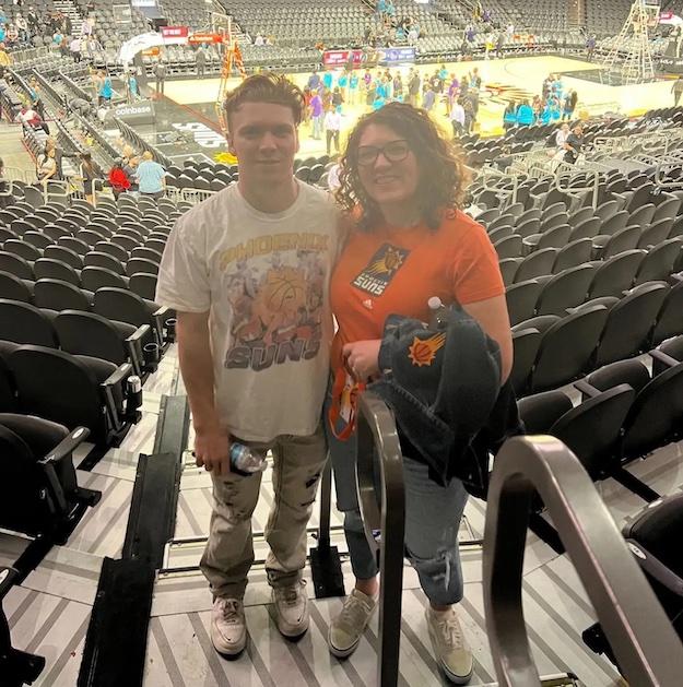 Sarah Smith at a basketball game.