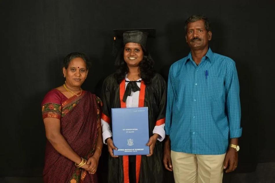 Prashanthi and her family.