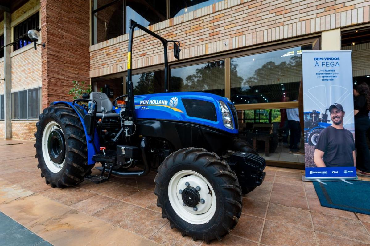 Blue New Holland tractor 