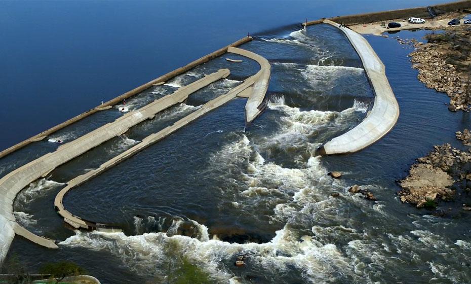 birds eye view of a river