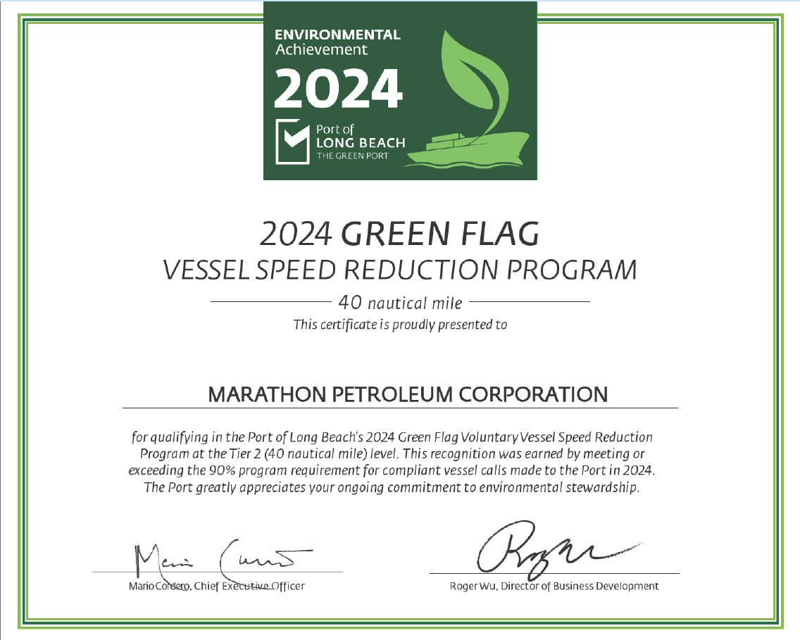 2024 Green Flag Award certificate 