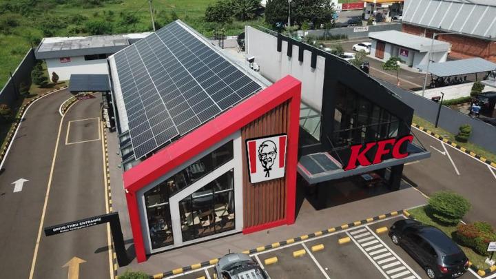 Aerial shot of KFC 