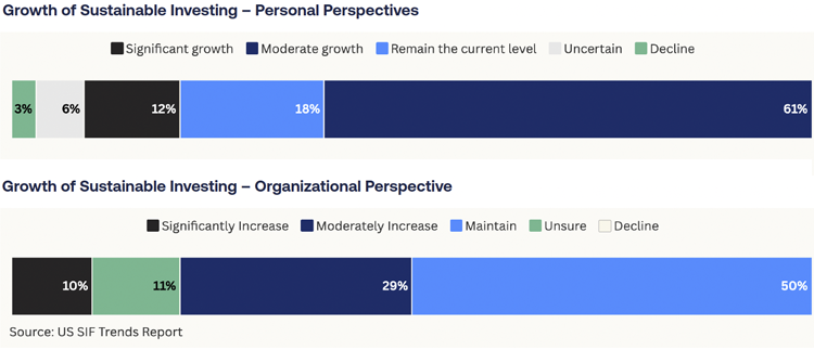 Growth of Sustainable Investing Assets chart