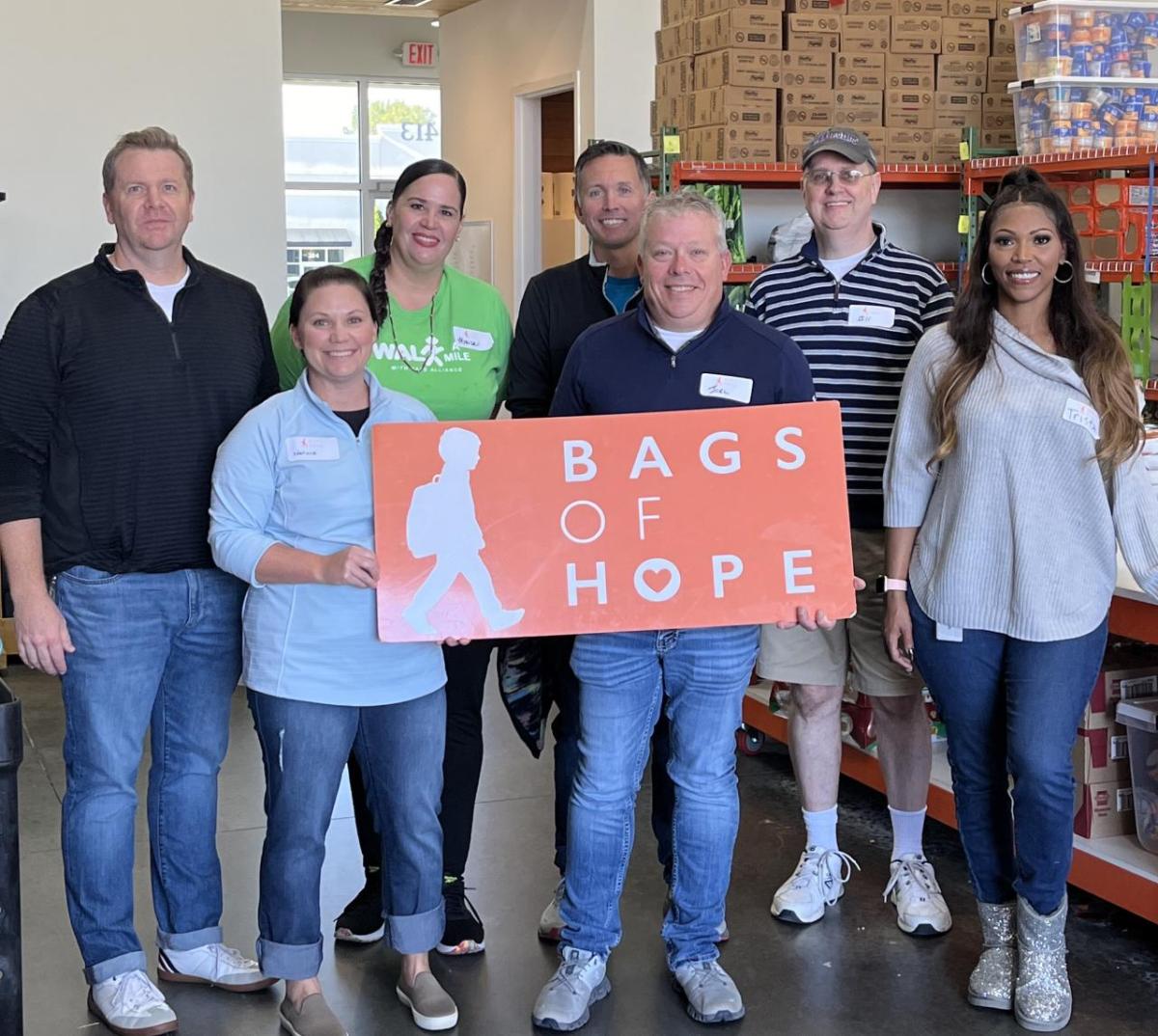 Covia Volunteers for Bags of Hope