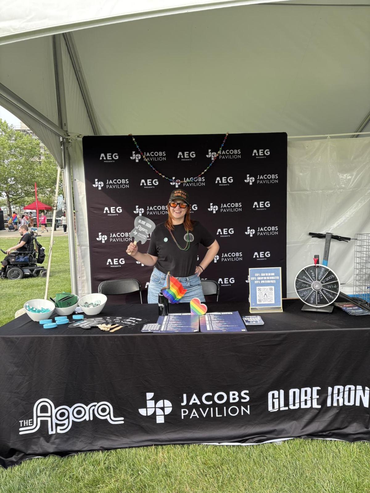 AEG employees donated tickets to shows at Jacobs Pavillion, The Agora and our amazing new venue, Globe Iron, and gave away fun prizes to Pride participants. 