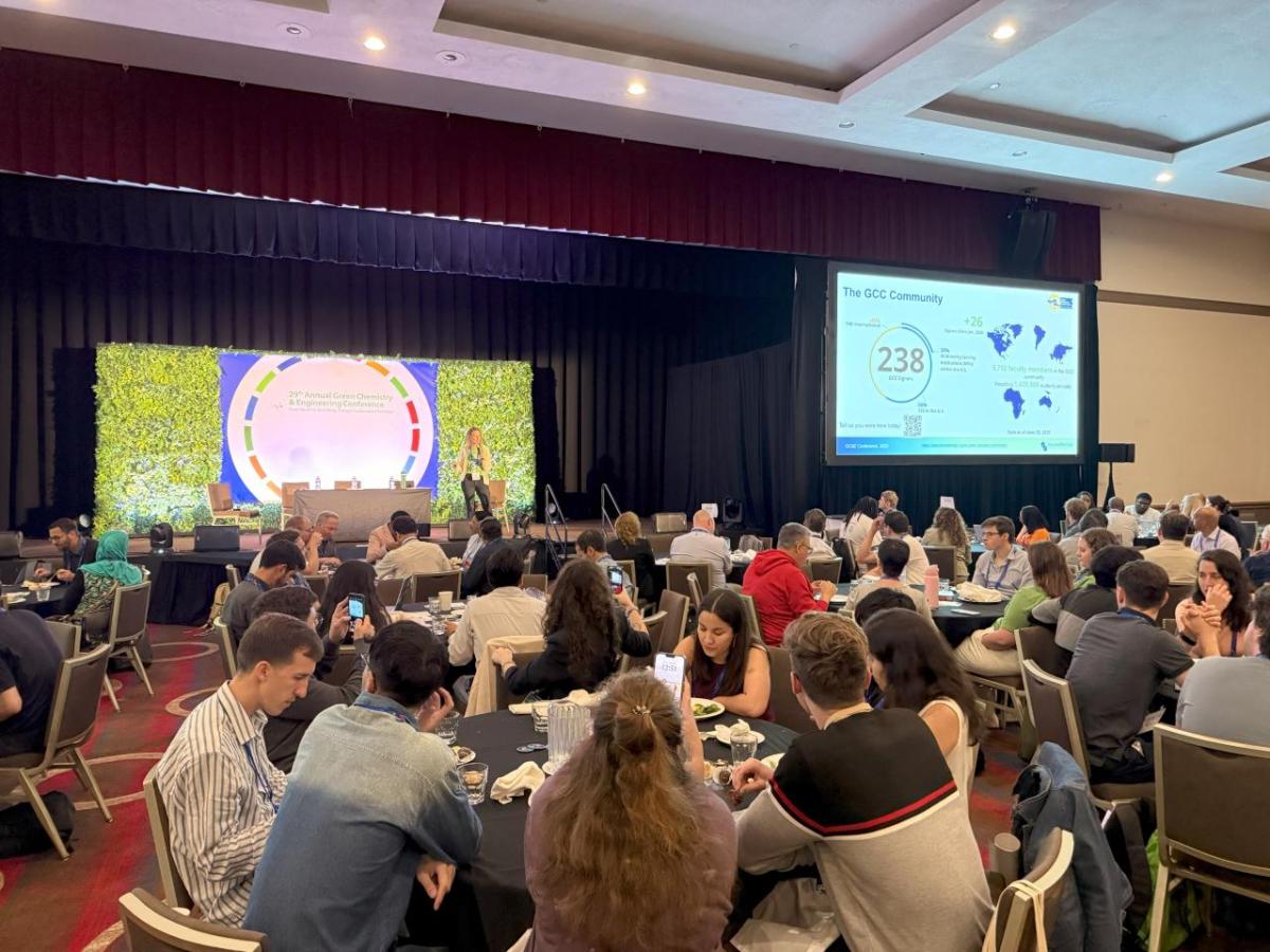 A crowd photo from the Annual Green Chemistry and Engineering Conference
