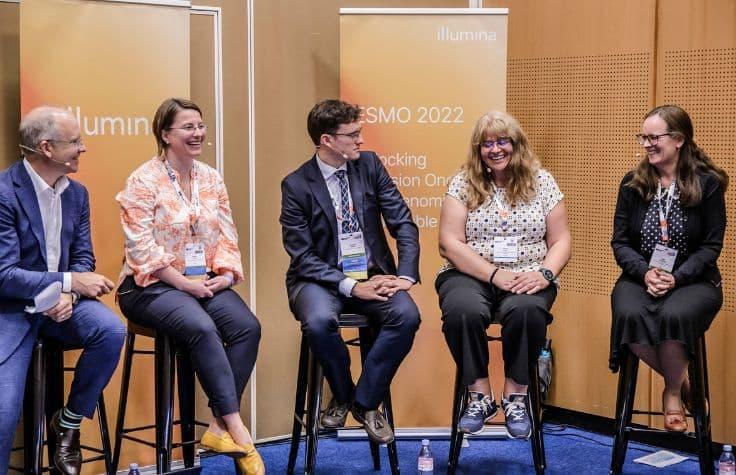 From left to right: Dr. Phil Febbo, Dr. Bettina Ryll, Dr. Joaquin Mateo, Dr. Nicole Pfarr, Dr. Hege Russnes | Photo: Mike Rowland