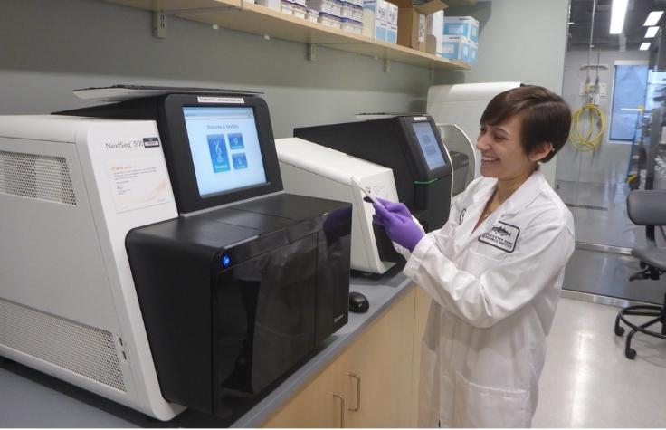 Senior Research Associate Jennifer Polinski uses the Illumina NextSeq 500 and Illumina MiSeq, both an integral part of her research.